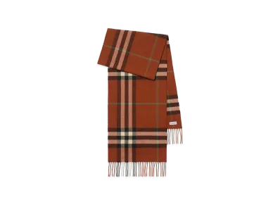 Burberry Women's Giant Check Cashmere Scarf "Camel"