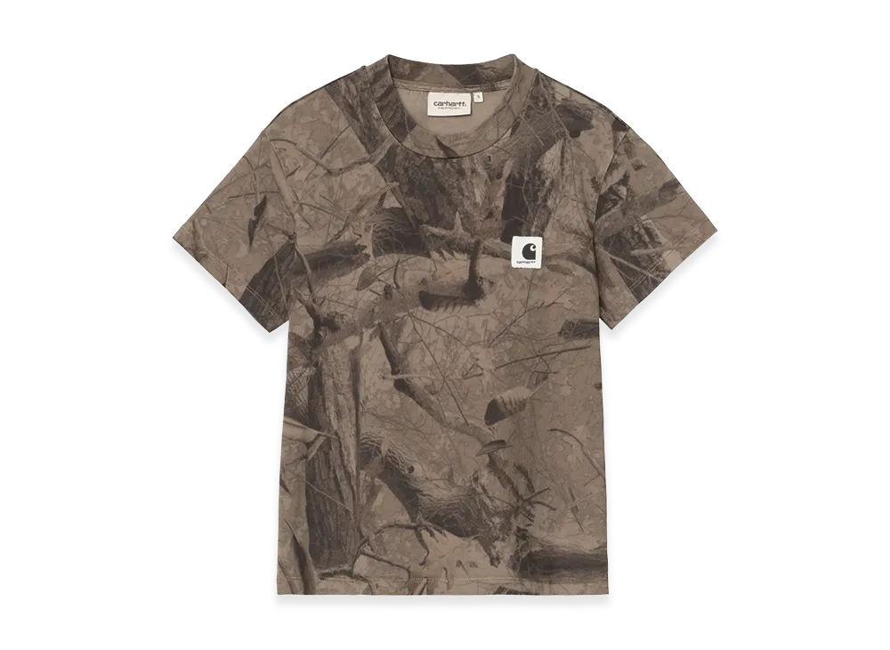 Carhartt WIP Women's S/S Feather Tree T-Shirt "Camo Feather Tree/Khaki/Shungite/Garment Dyed"