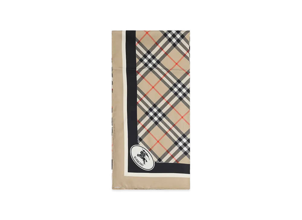 Burberry Check Silk Scarf "Printed"