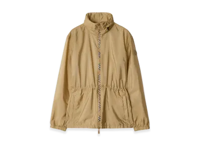 Burberry Women's Short Checker-Tape Nylon Jacket "Beige"