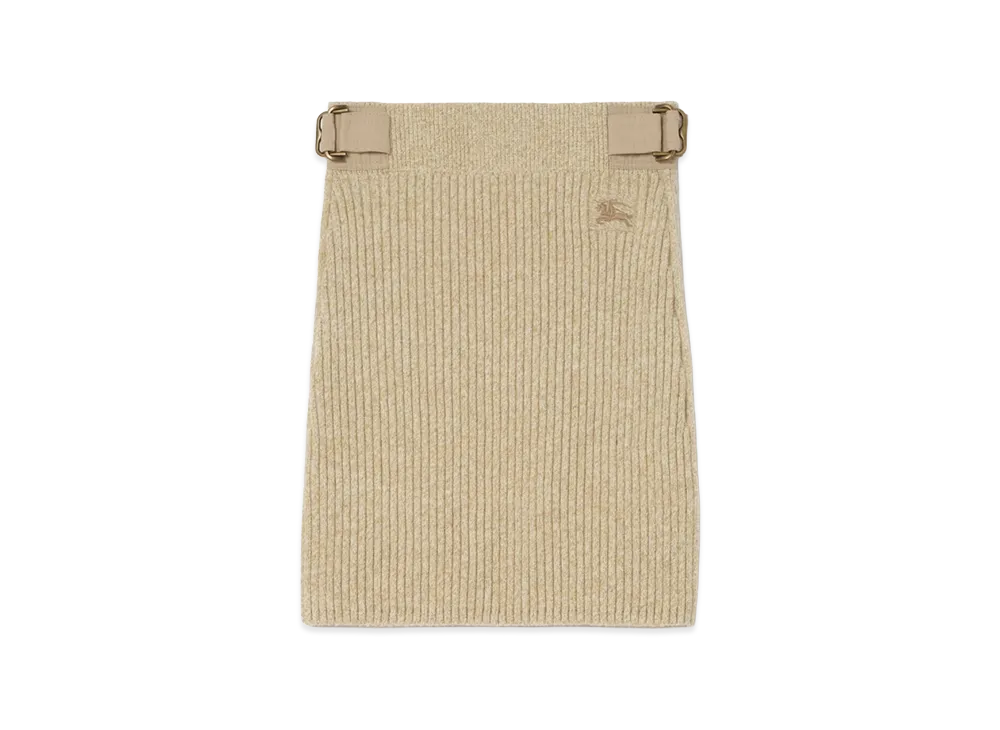 Burberry Women's Wool Cashmere Mini Skirt "Hamper Beige"