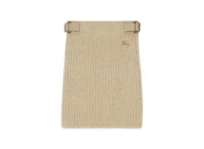 Burberry Women's Wool Cashmere Mini Skirt "Hamper Beige"