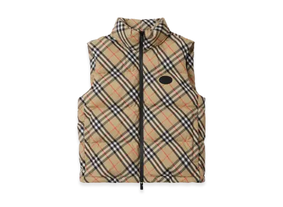 Burberry Women's Check Down Gilet "Sand Beige"
