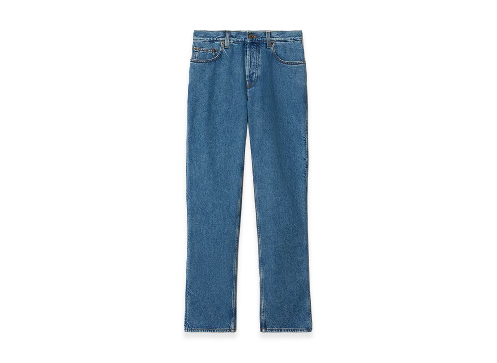 Burberry Women's Mid-rise Straight Jeans "Mid Blue"