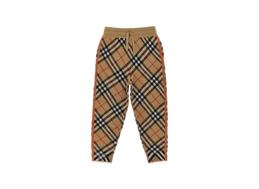 Burberry Kids Gerard Bias Joggers "Beige"