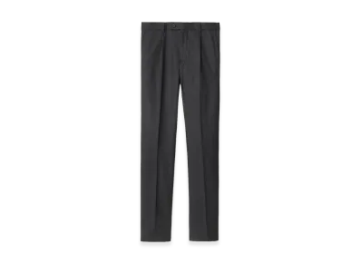 Burberry Wool Flannel Tailored Trousers "Brisk Grey"