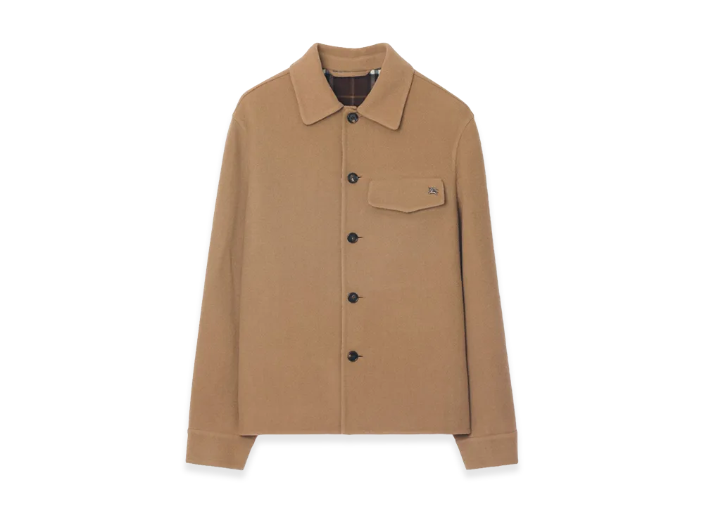 Burberry Wool Overshirt "Camel/Treacle Brown"