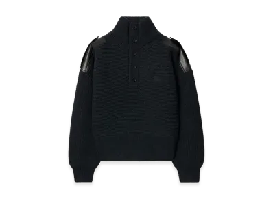 Burberry Wool Half-button Sweater "Tarmac Grey"