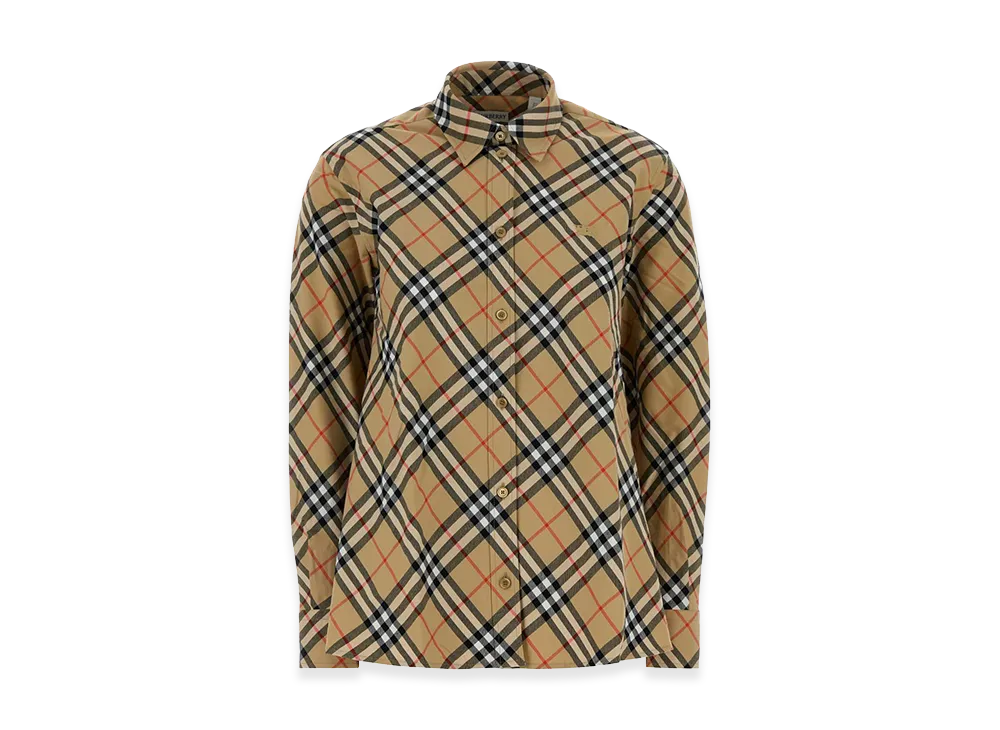 Burberry Women's Embroidered Cotton Shirt "Checked"