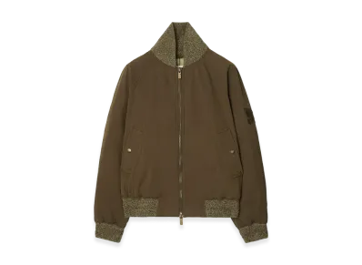 Burberry Gabardine Bomber Jacket "Thorn Green"