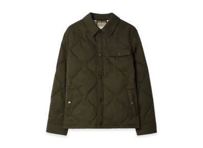 Burberry Gabardine Padded Overshirt "Juniper Green"