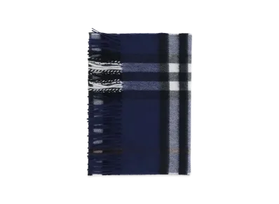 Burberry Embroidered Cashmere Scarf "Blue"