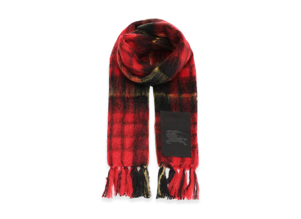 Burberry Check Wool And Mohair Scarf "Checked"