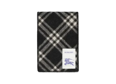 Burberry Embroidered Wool Scarf "Black"