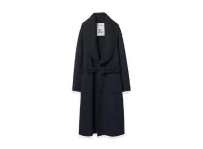 Burberry Wool Mohair Blend Coat "Night Melange"