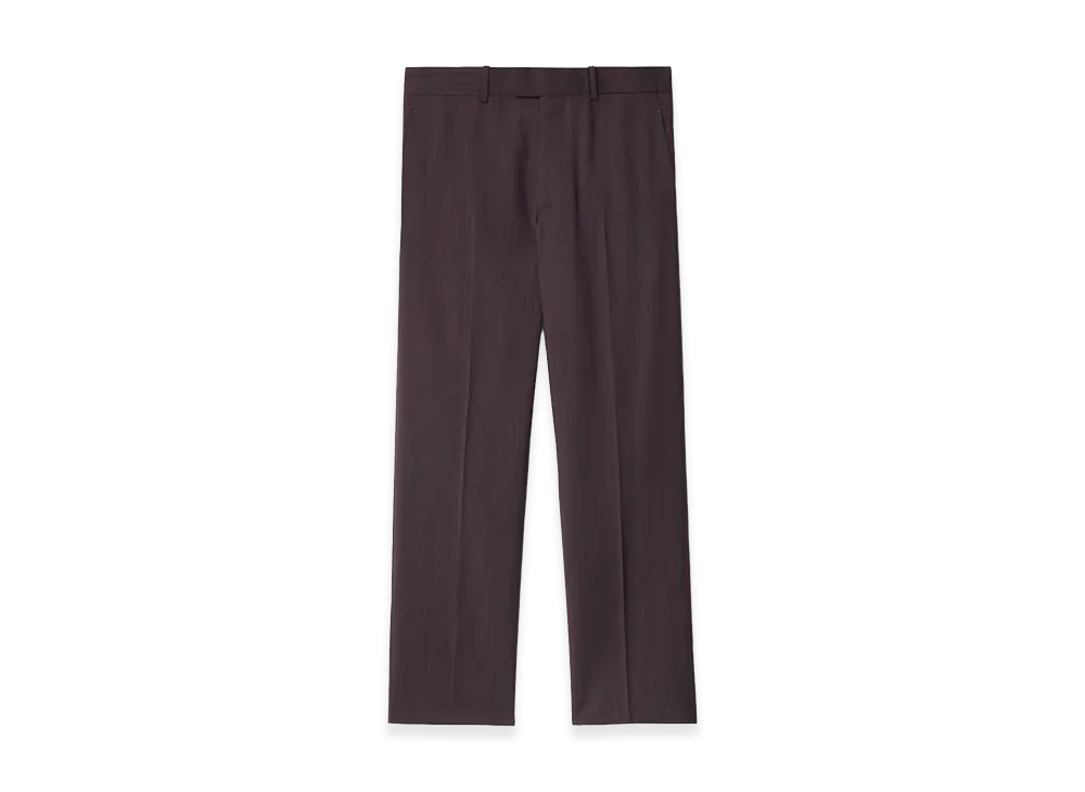 Burberry Wool Tailored Trousers "Wine Red Melange"