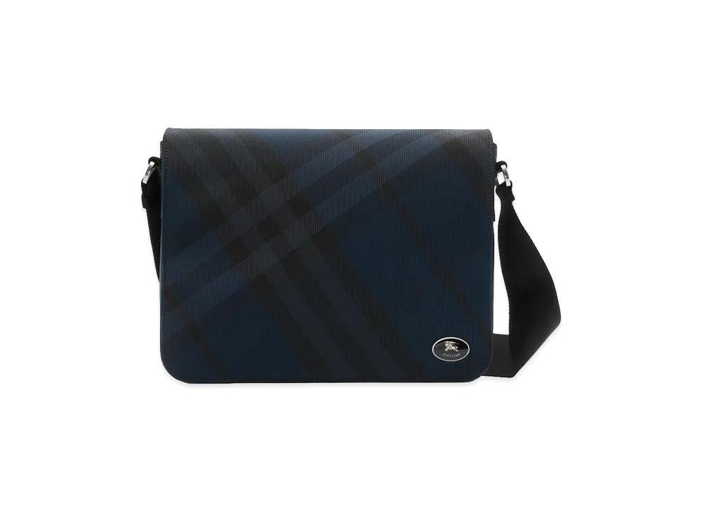 Burberry Grid Messenger Bag "Navy"