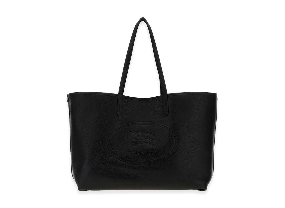 Burberry Women's Leather Medium Highlands Shopping Bag "Black"