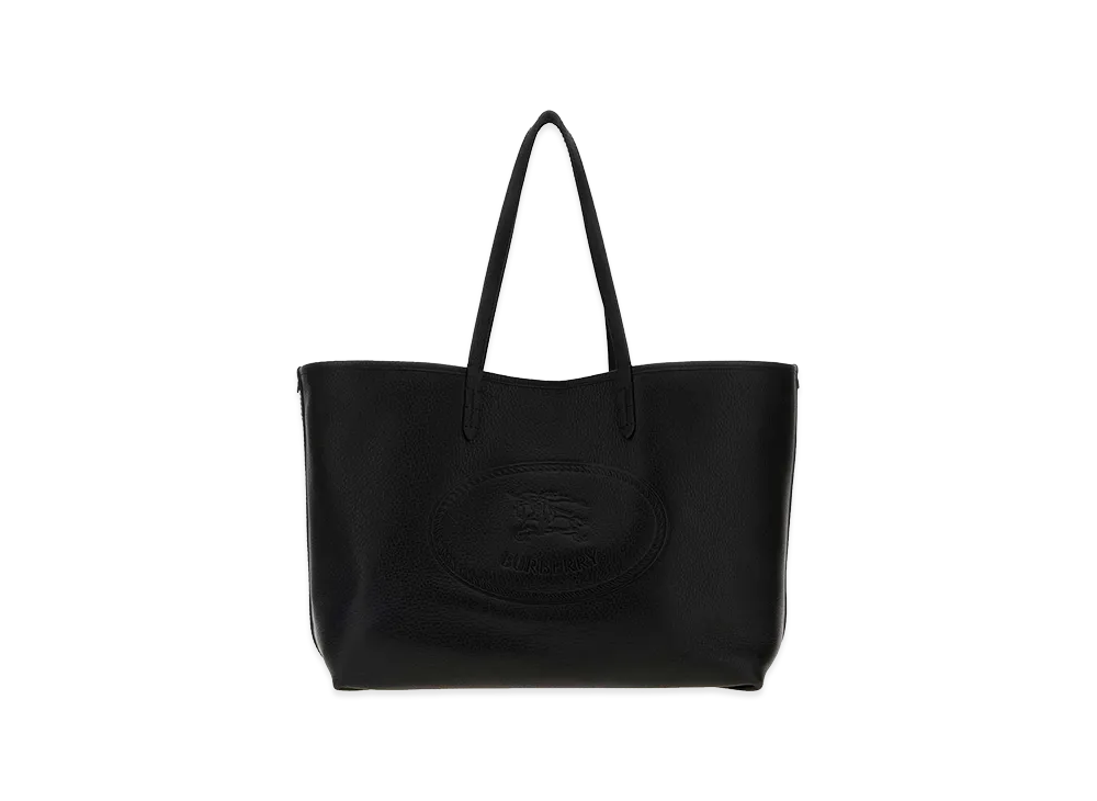 Burberry Women's Leather Medium Highlands Shopping Bag "Black"