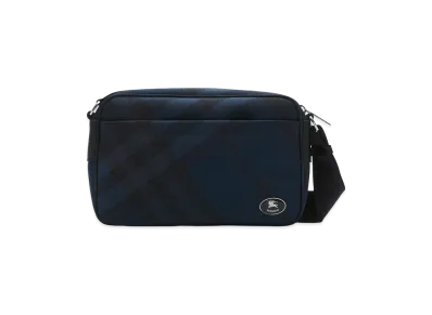Burberry Slim Grid Crossbody Bag "Navy"