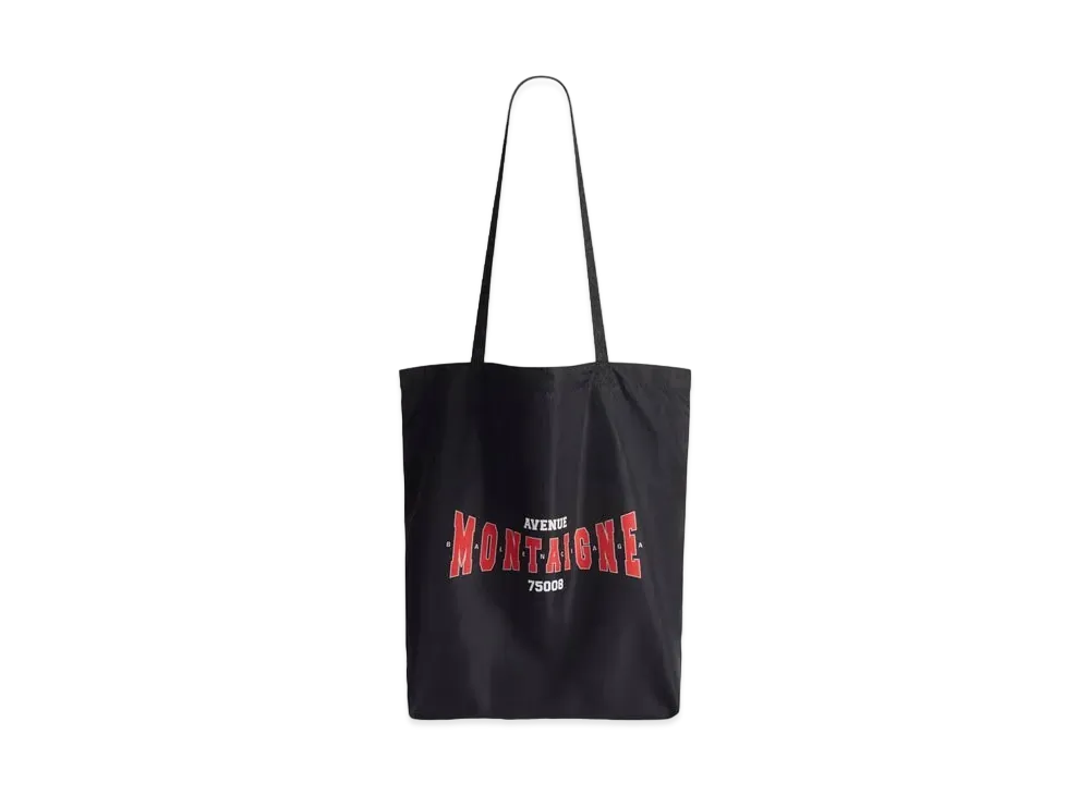 BALENCIAGA Souvenir Medium Shopping Tote Bag in Nylon "Black/Red"