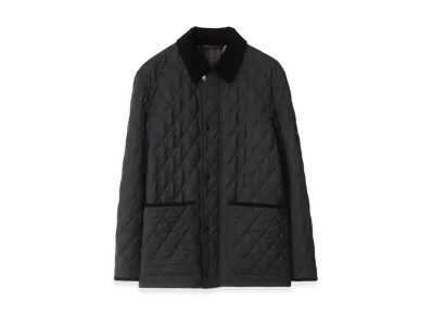 Burberry Quilted Wool Barn Jacket "Charcoal Grey"