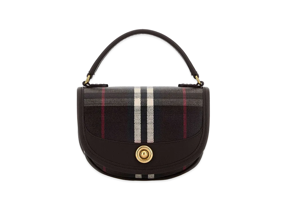 Burberry Women's Printed Canvas Mini Highlands Handbag "Checked"
