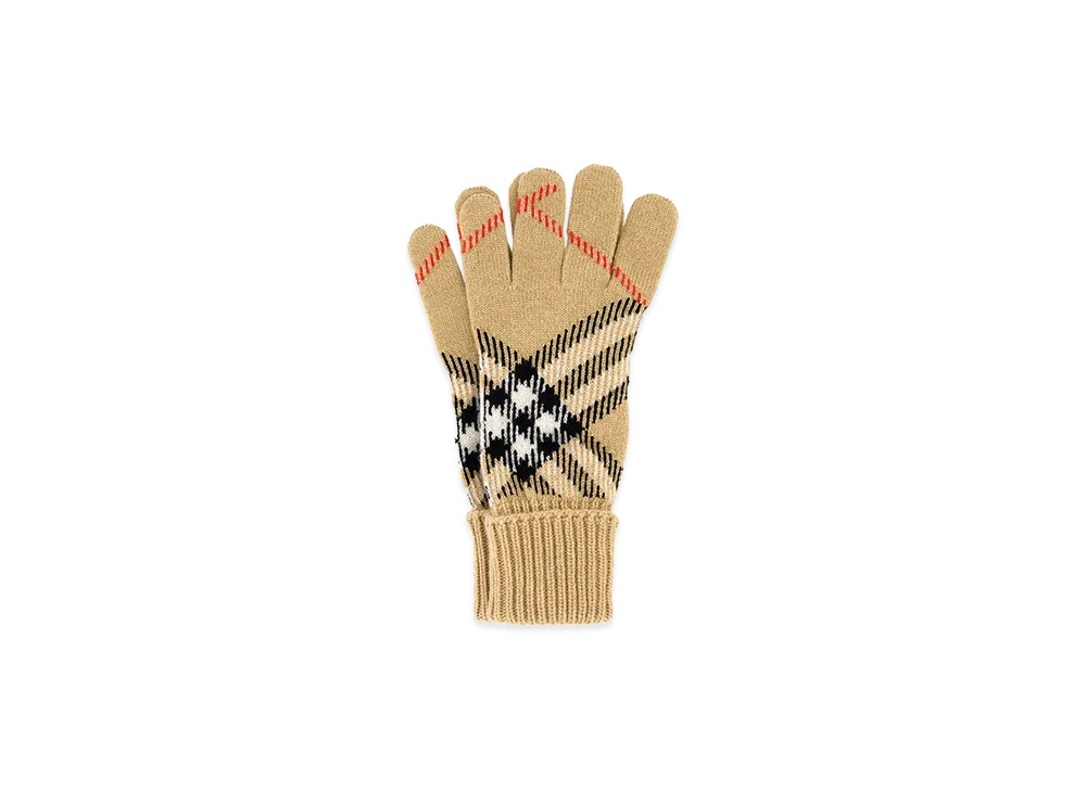 Burberry Embroidered Cashmere Blend Gloves "Printed"