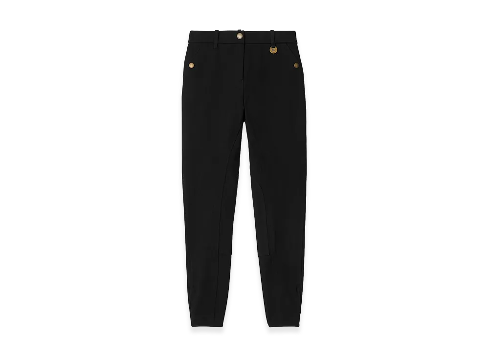 Burberry Women's Herringbone Stretch Cotton Jodhpurs "Black"