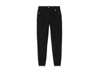 Burberry Women's Herringbone Stretch Cotton Jodhpurs "Black"