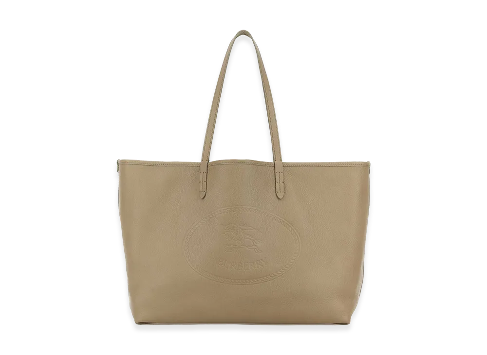 Burberry Women's Cappuccino Leather Shopping Bag "Beige"