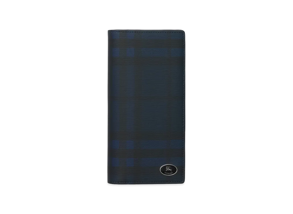 Burberry Check Continental Wallet "Navy"