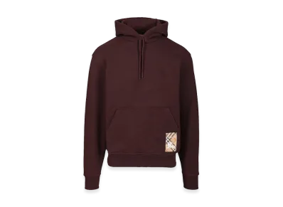Burberry Cotton Drawstring Hoodie "Burgundy"