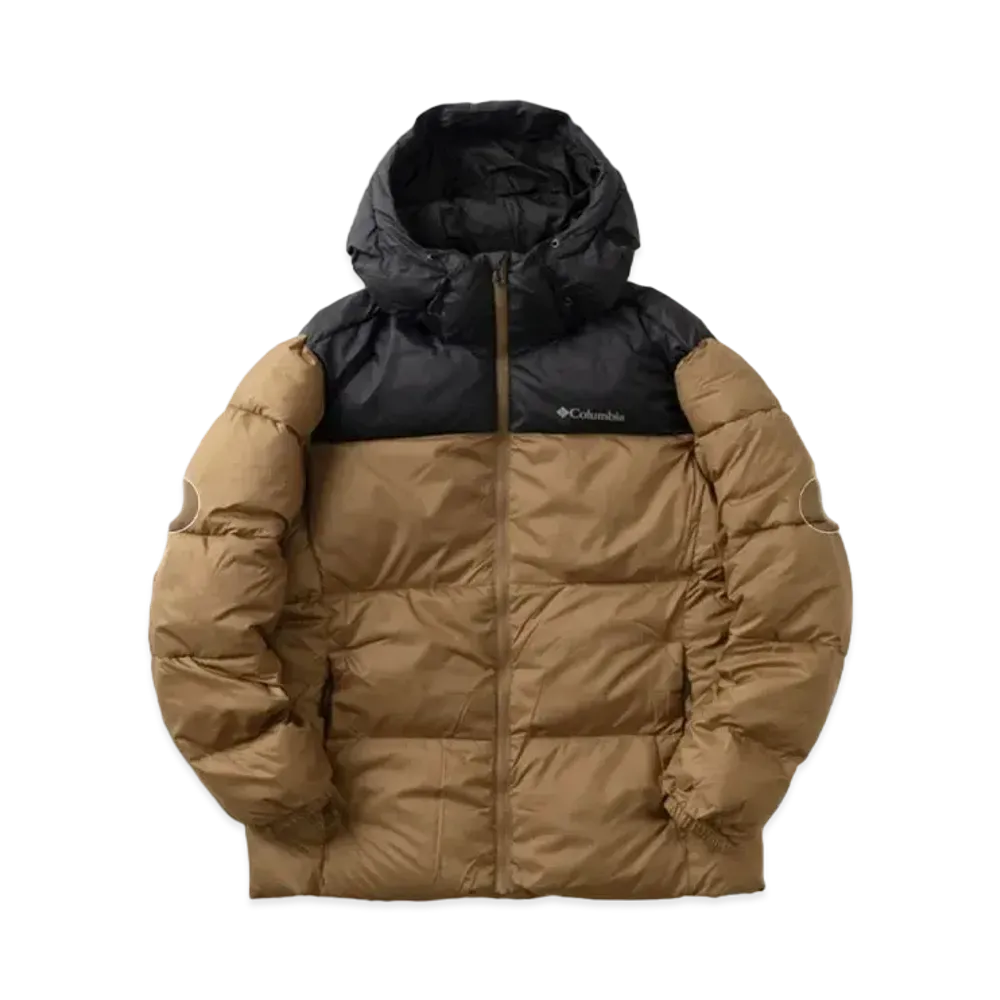 Columbia One Point Bicolor Design Perfect Hooded Jacket "Light Brown"