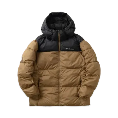 Columbia One Point Bicolor Design Perfect Hooded Jacket "Light Brown"