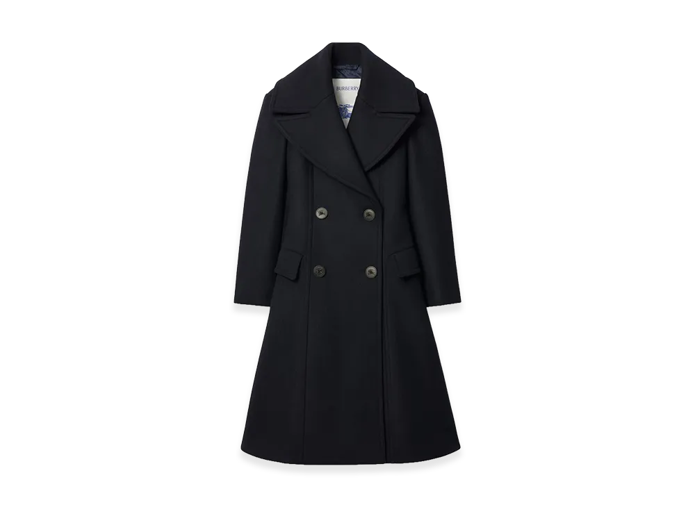 Burberry Women's Wool Tailored Coat "Navy"