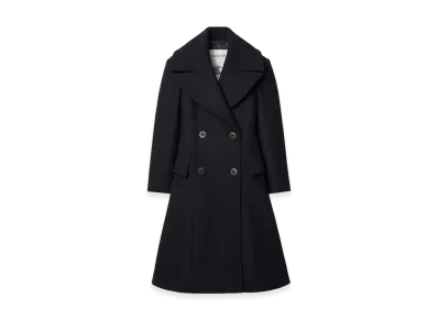 Burberry Women's Wool Tailored Coat "Navy"