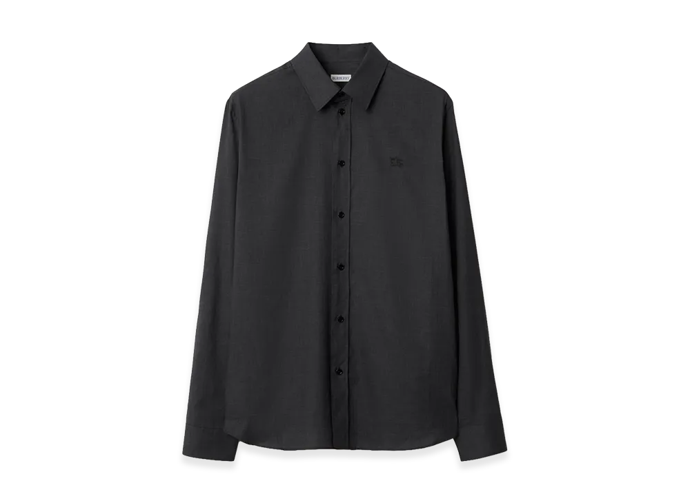 Burberry Relaxed Fit Check Cotton Shirt "Storm Grey"