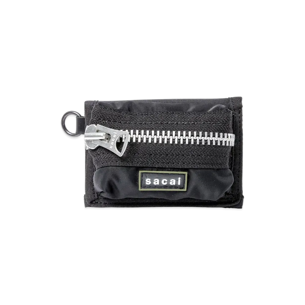 sacai Pocket Trifold Wallet "Black"