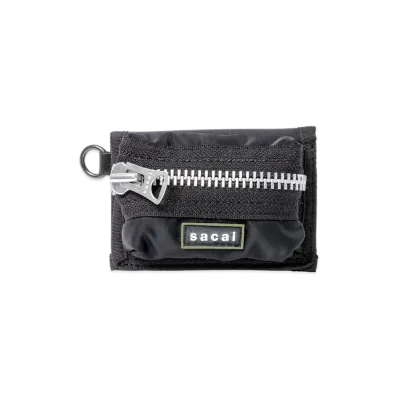 sacai Pocket Trifold Wallet "Black"