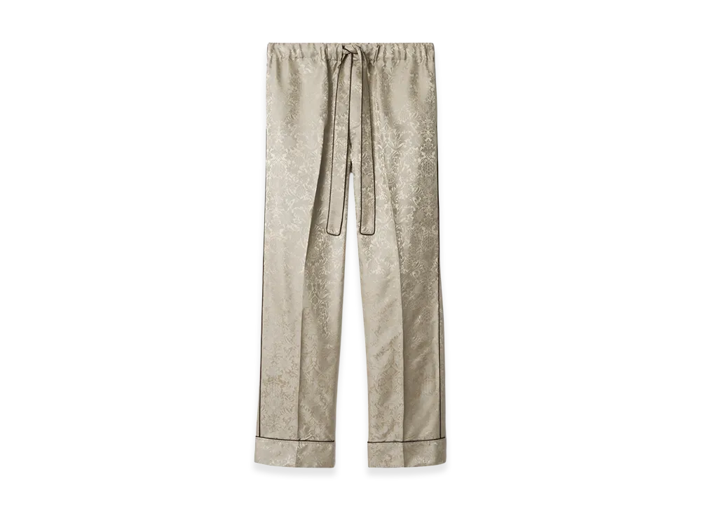 Burberry Sunflower Silk Pajama Trousers "Taupe Beige"