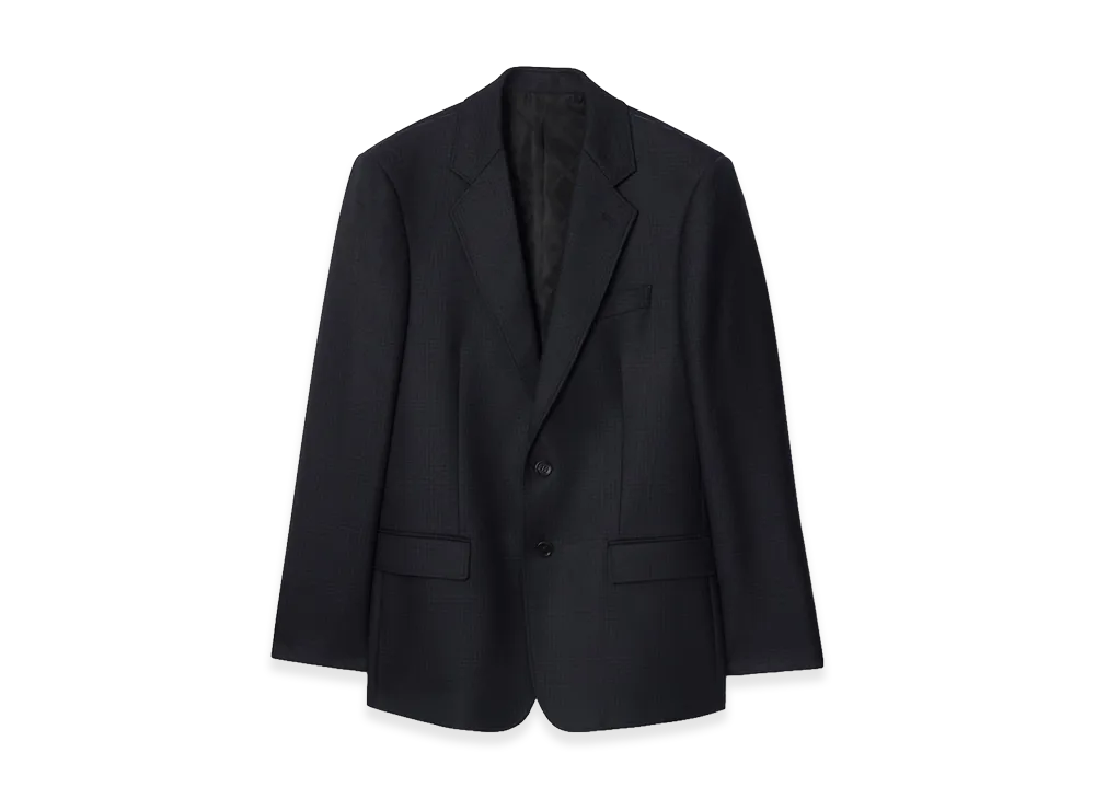 Burberry Check Wool Tailored Jacket "Tarmac Grey/Dark Pewter Grey"