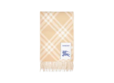 Burberry Embroidered Cashmere Scarf "Sand"
