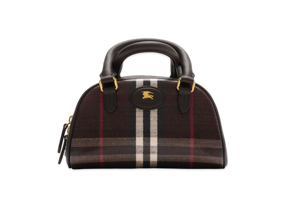 Burberry Women's Mini Highland Bowling Bag "Mahogany Red"