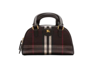 Burberry Women's Mini Highland Bowling Bag "Mahogany Red"