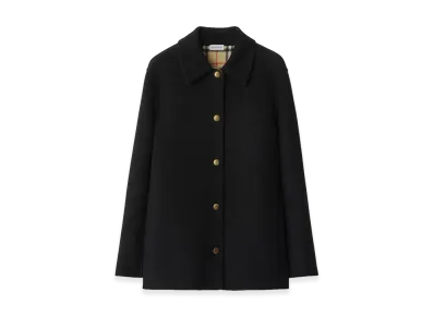 Burberry Women's Wool Overshirt "Black/Sand Beige"