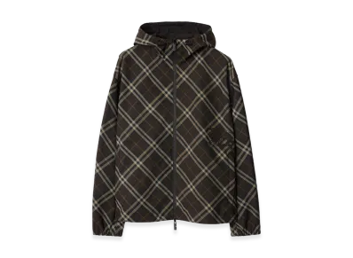 Burberry Reversible Check Hooded Jacket "Truffle Brown"