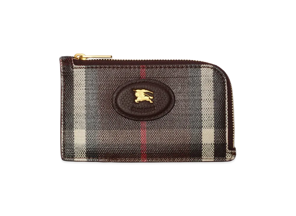 Burberry Women's Highland Zip Card Case "Mahogany Red"