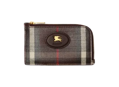 Burberry Women's Highland Zip Card Case "Mahogany Red"