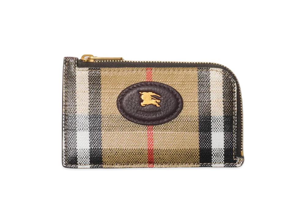 Burberry Women's Highland Zip Card Case "Sand Beige"